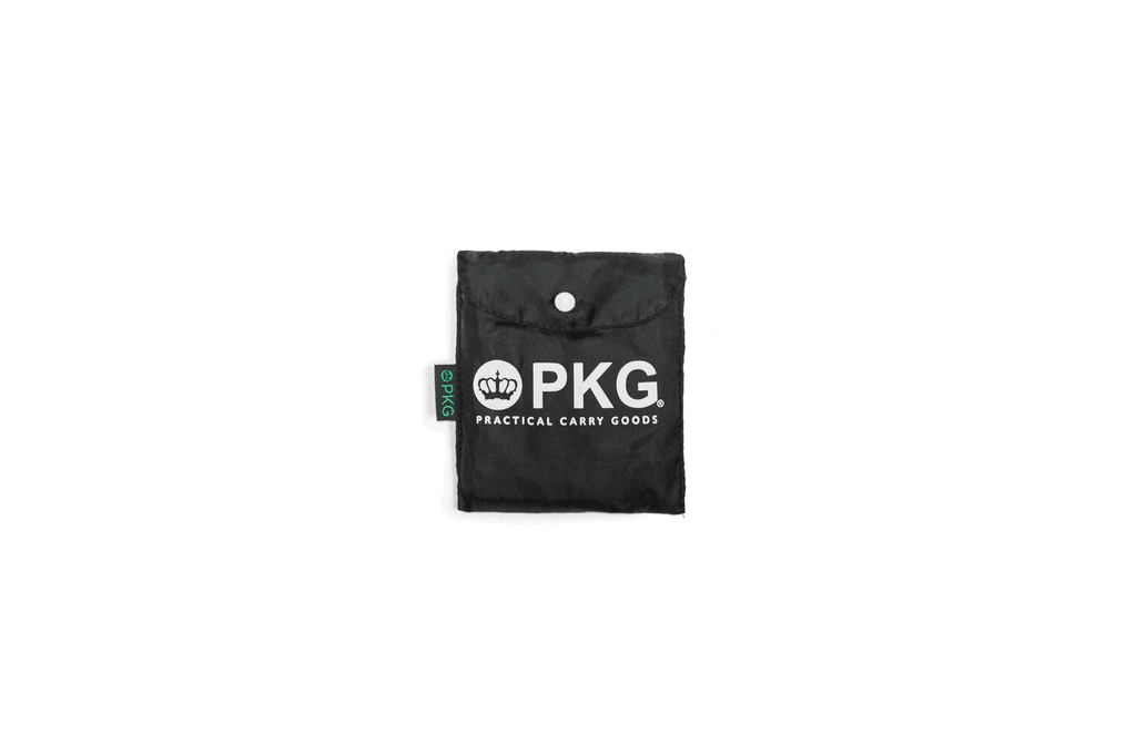PKG Market Recycled Foldable Tote Bag, all variants folded