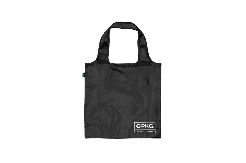 PKG Market Recycled Foldable Tote Bag, all variants open