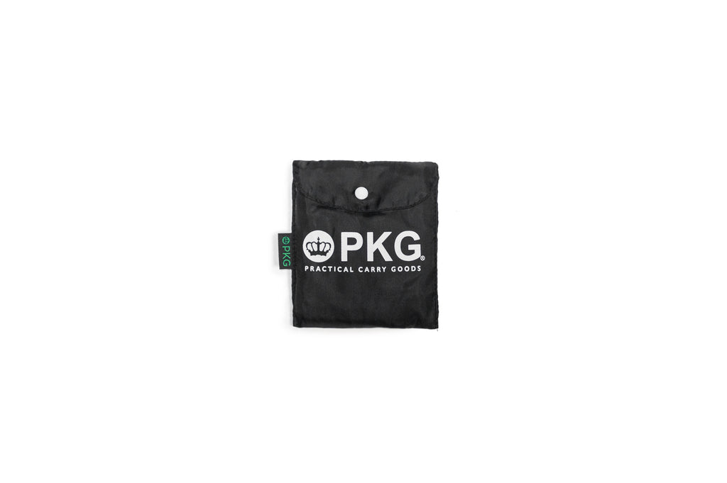 PKG Market Recycled Foldable Tote Bag (black) folded