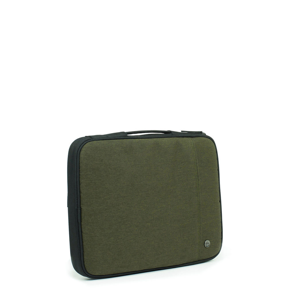 PKG Stuff Recycled Laptop Sleeve (evergreen) – ideal for 13" & 14" as well as 15" & 16" laptops. with extra storage for accessories or tablets. Stay organized and protected, whether carried alone or in a bag