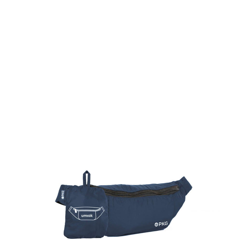 Umiak 3L Recycled Cross-Body (navy)  – your eco-friendly everyday travel companion. Built with 100% recycled, water-resistant, and tear-resistant material. Antimicrobial, odor-resistant, and exceptionally durable with reinforced seams.