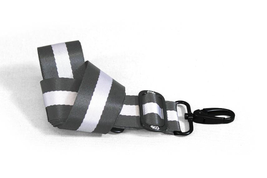 charcoal stripe detachable shoulder strap for customizing your pkg bag to match your style