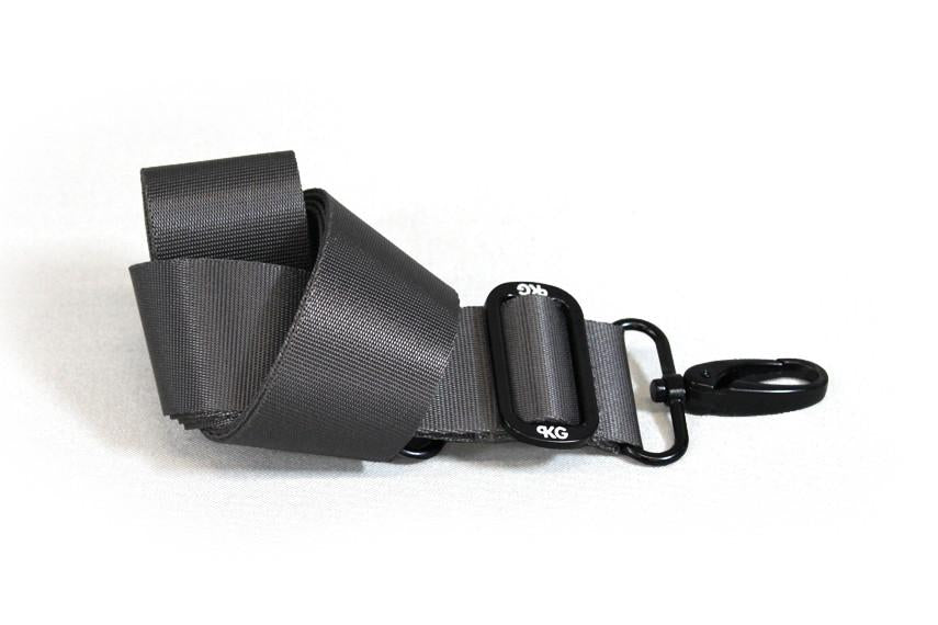charcoal detachable shoulder strap for customizing your pkg bag to match your style
