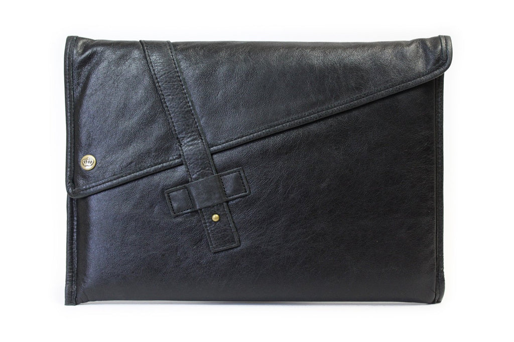 PKG Slim Leather Sleeve 13" (black) front view